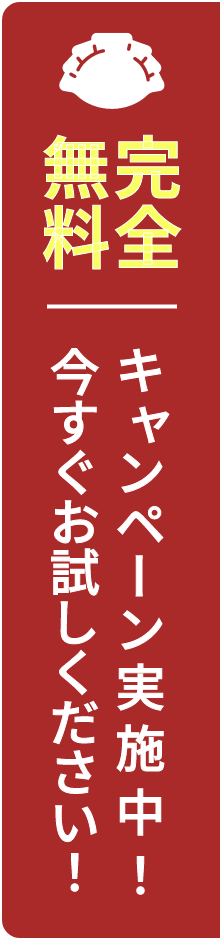 完全無料！キャンペーン実施中！今すぐお試しください！